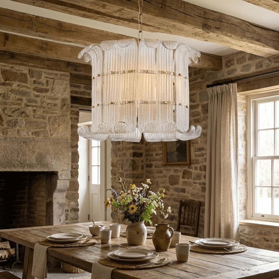 Brasher Chandelier — Champagne Glass Statement Ceiling Light for Dining Room
