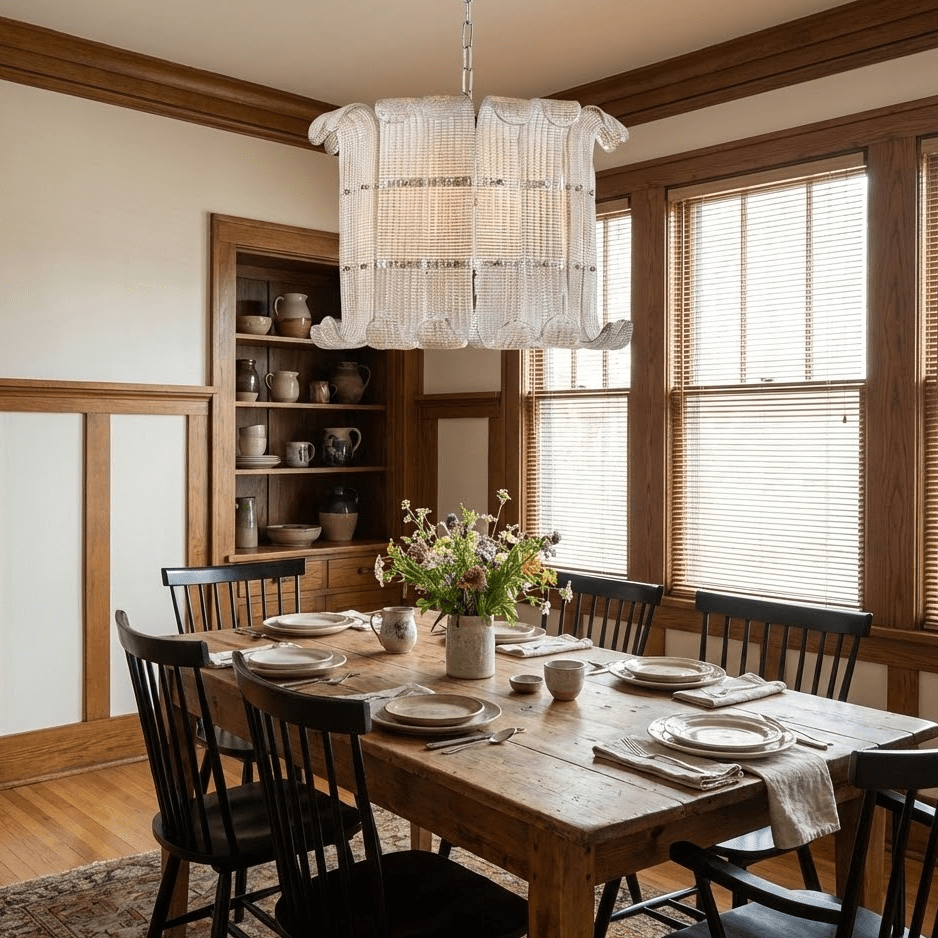 Brasher Chandelier — Champagne Glass Statement Ceiling Light for Dining Room