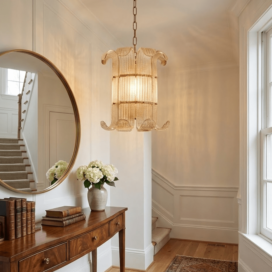 Brasher Small Chandelier — Compact Glass Bubble Ceiling Light for Bedroom