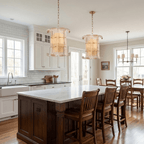 Brasher Small Chandelier — Compact Glass Bubble Ceiling Light for Bedroom