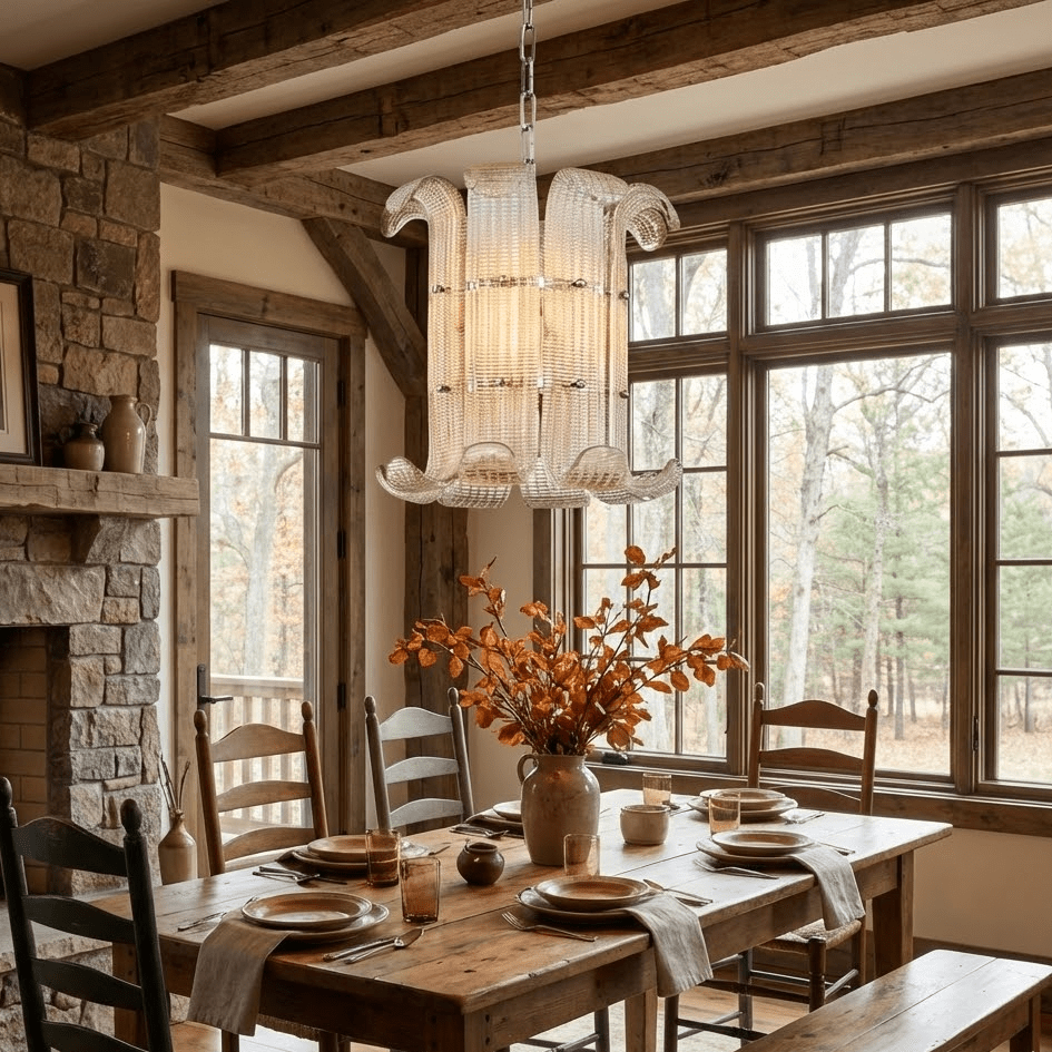 Brasher Small Chandelier — Compact Glass Bubble Ceiling Light for Bedroom