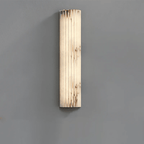 Alvia Alabaster Wall Light — Ribbed Stone Wall Sconce for Bedroom & Hallway