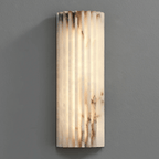 Alvia Alabaster Wall Light — Ribbed Stone Wall Sconce for Bedroom & Hallway