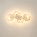 Cluster Alabaster Sconce — Molecular Stone Globe Wall Light for Bedroom