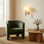 Globe Alabaster Wall Sconce — Stone Sphere Wall Light for Bedroom & Hallway