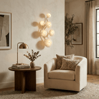 Cluster Alabaster Sconce — Molecular Stone Globe Wall Light for Bedroom
