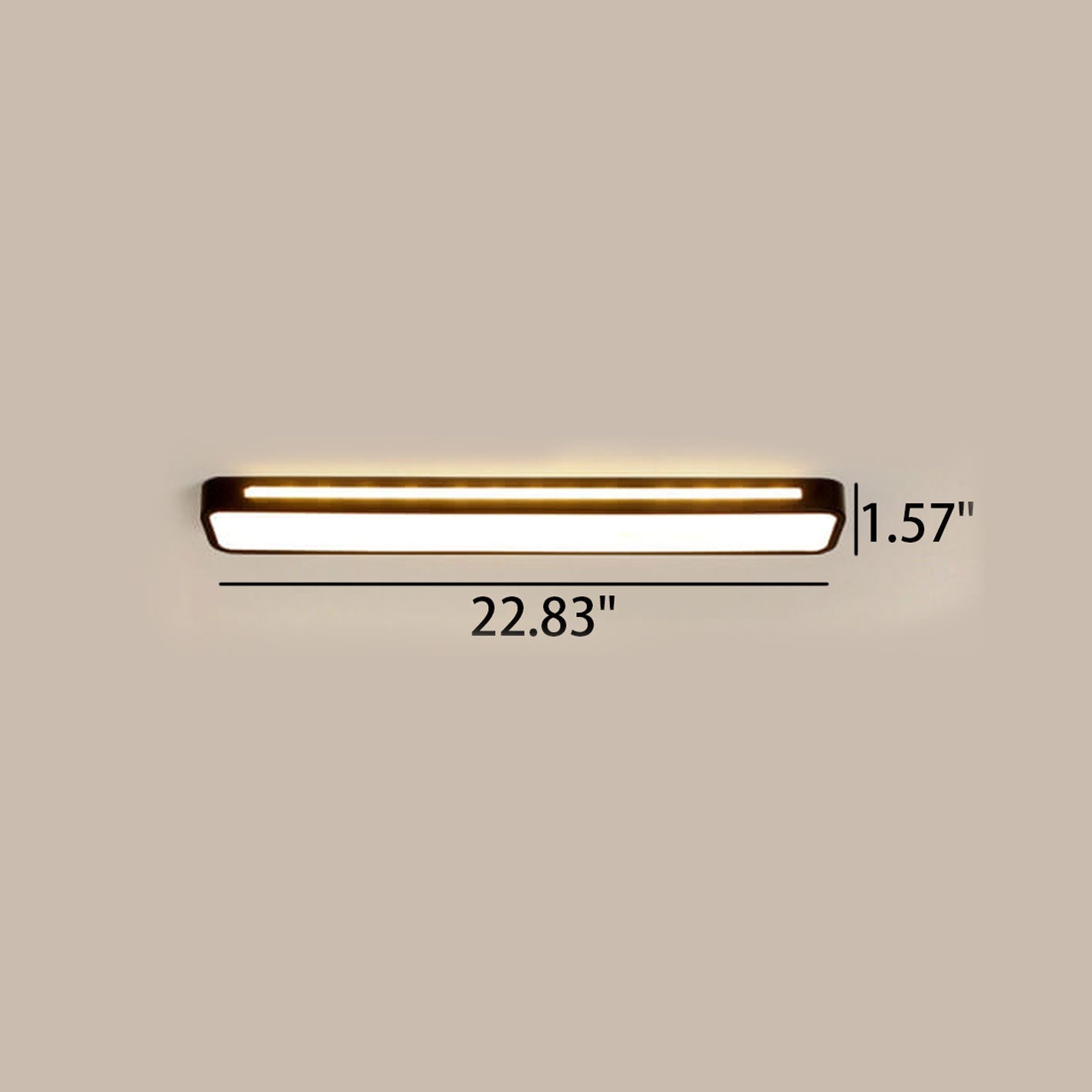 Linear LED Flush Mount Ceiling Light for Kitchen and Hallway