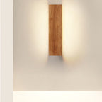 Solid Wood Strip LED Wall Sconce for Bedroom and Hallway