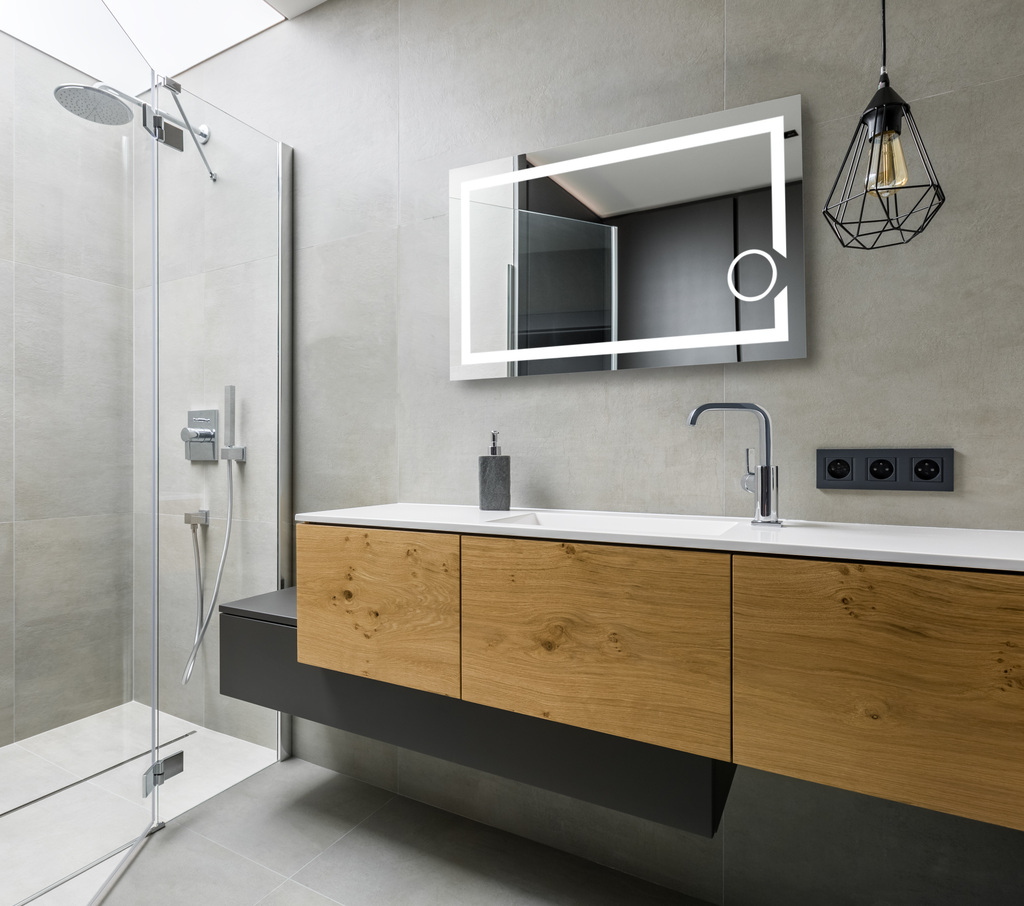 Iris Rectangle LED Bathroom Vanity Mirror for bathroom vanity | Halvern