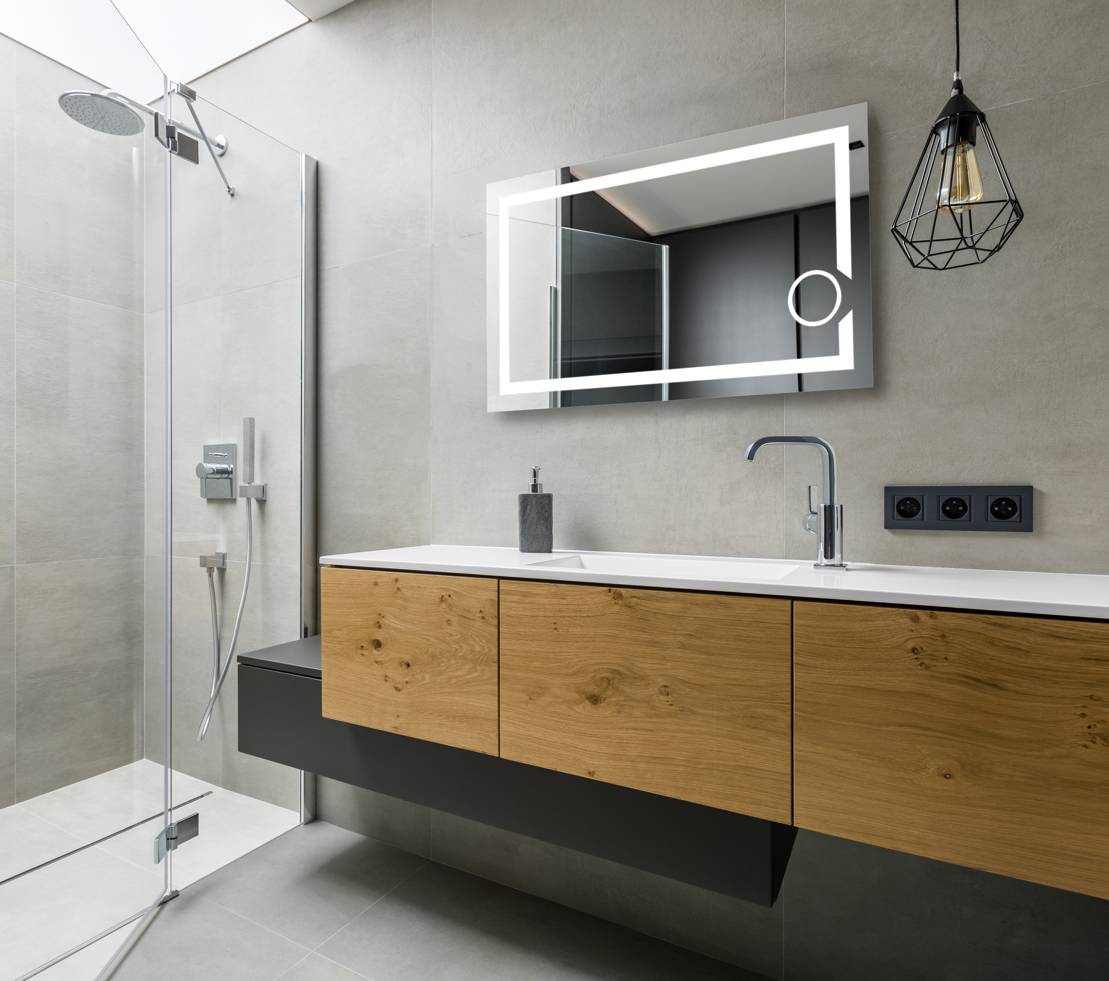Iris Rectangle LED Bathroom Vanity Mirror for bathroom vanity | Halvern
