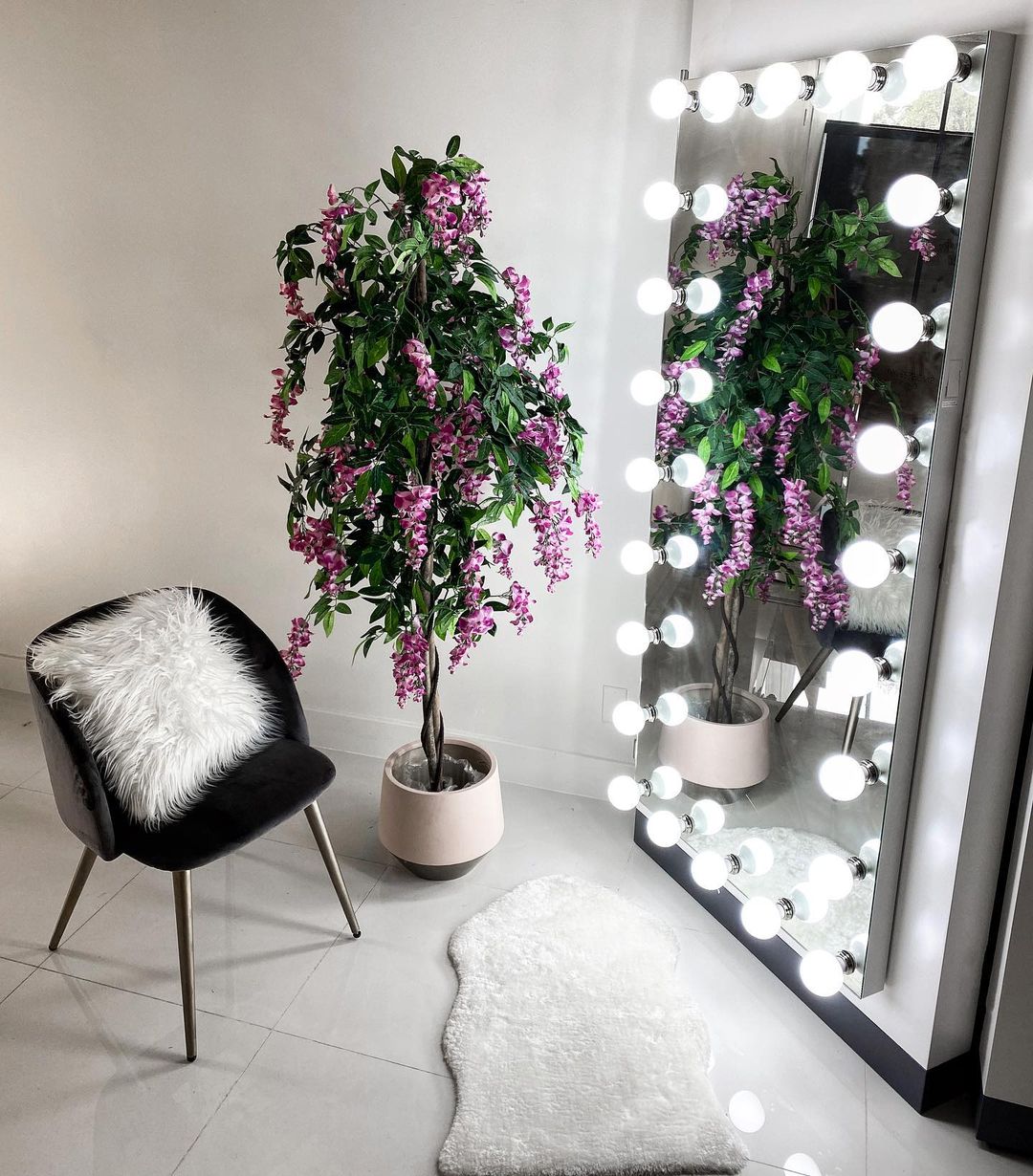 Constellation 70 Full-Length Hollywood LED Vanity Mirror for bedroom | Halvern