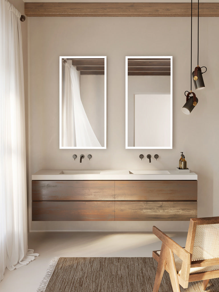 Linea Rectangle LED Bathroom Vanity Mirror for bathroom vanity | Halvern