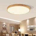 Ultra-Thin Wood LED Flush Mount Ceiling Light