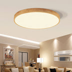 Ultra-Thin Wood LED Flush Mount Ceiling Light