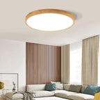 Ultra-Thin Wood LED Flush Mount Ceiling Light