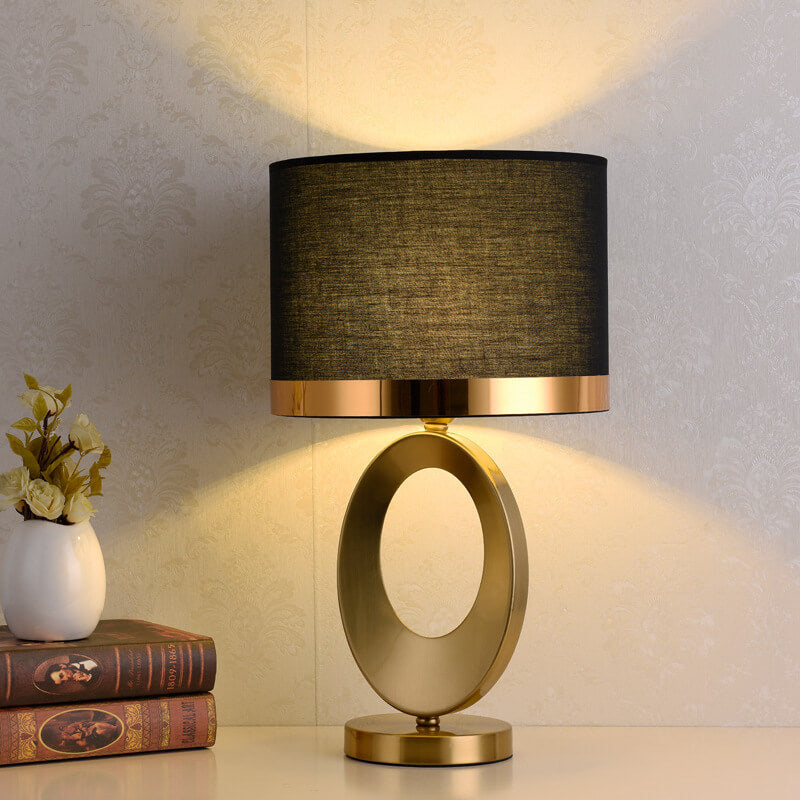 Modern Fabric Ring Base Table Lamp