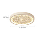 Carved LED Flush Mount Ceiling Light for Bedroom