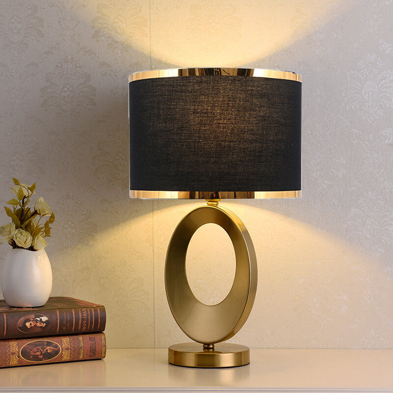 Modern Fabric Ring Base Table Lamp