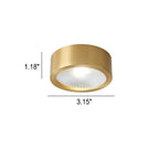 Ultra-Thin Copper LED Flush Mount Ceiling Light