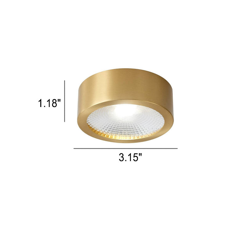 Ultra-Thin Copper LED Flush Mount Ceiling Light