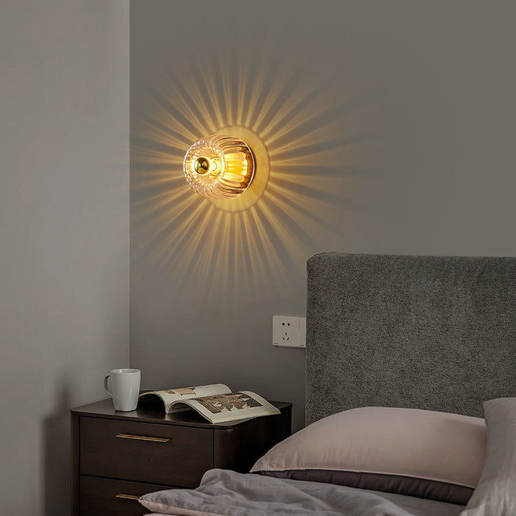 Glass Sun Flush Mount Ceiling Light and Wall Sconce