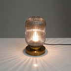 Striped Glass Table Lamp for Bedroom