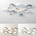 Scandinavian Wood LED Flush Mount Ceiling Light