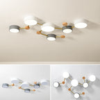 Scandinavian Wood LED Flush Mount Ceiling Light