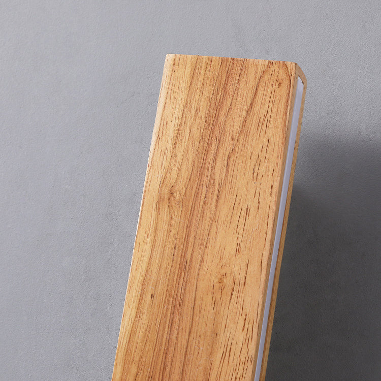 Solid Wood Strip LED Wall Sconce for Bedroom and Hallway
