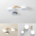 Scandinavian Wood LED Flush Mount Ceiling Light