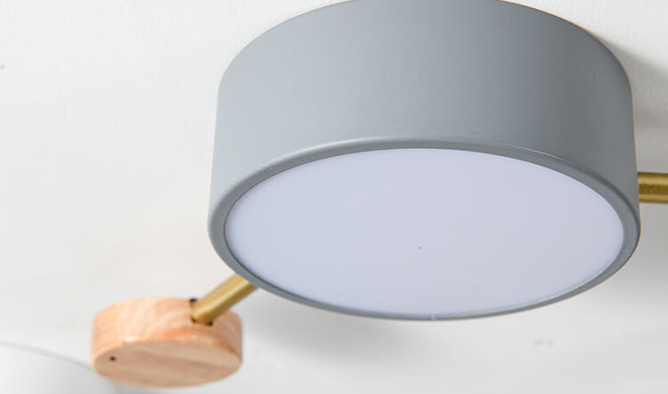 Scandinavian Wood LED Flush Mount Ceiling Light