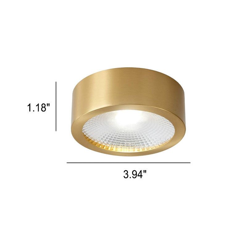 Ultra-Thin Copper LED Flush Mount Ceiling Light