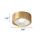 Ultra-Thin Copper LED Flush Mount Ceiling Light