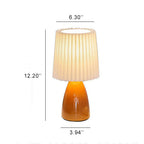 Pleated Glass Table Lamp for Bedroom