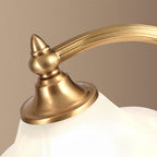Vintage Brass Glass Petal Table Lamp