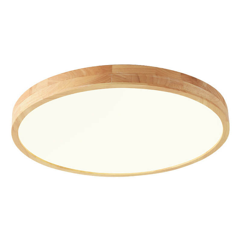 Ultra-Thin Wood LED Flush Mount Ceiling Light