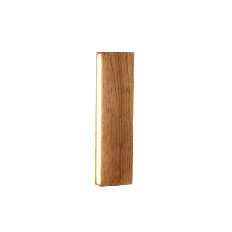 Solid Wood Strip LED Wall Sconce for Bedroom and Hallway