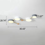 Scandinavian Wood LED Flush Mount Ceiling Light