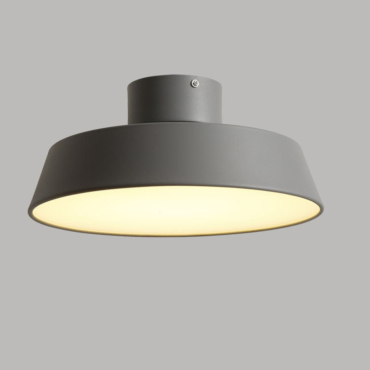 Flush Mount Ceiling Light Round Iron Acrylic Fixture for Bedroom