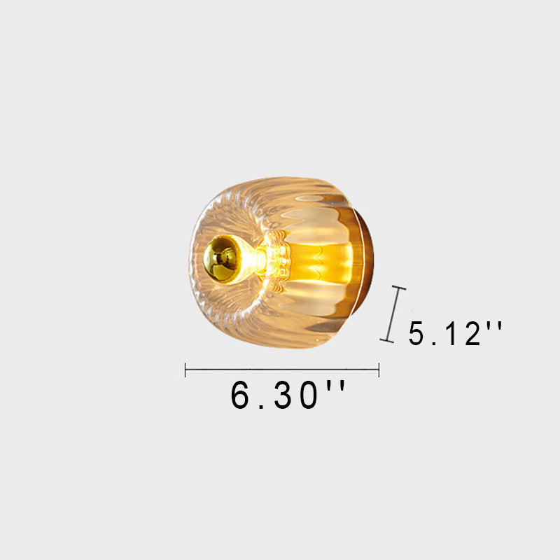 Glass Sun Flush Mount Ceiling Light and Wall Sconce