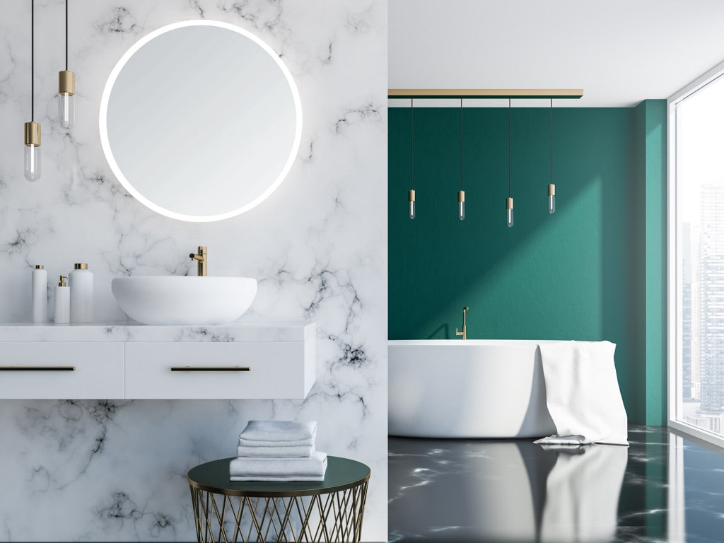 Luna Round LED Bathroom Vanity Mirror for bathroom vanity | Halvern