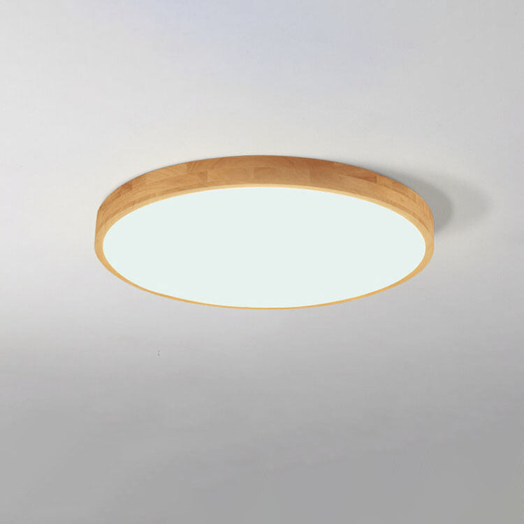 Ultra-Thin Wood LED Flush Mount Ceiling Light