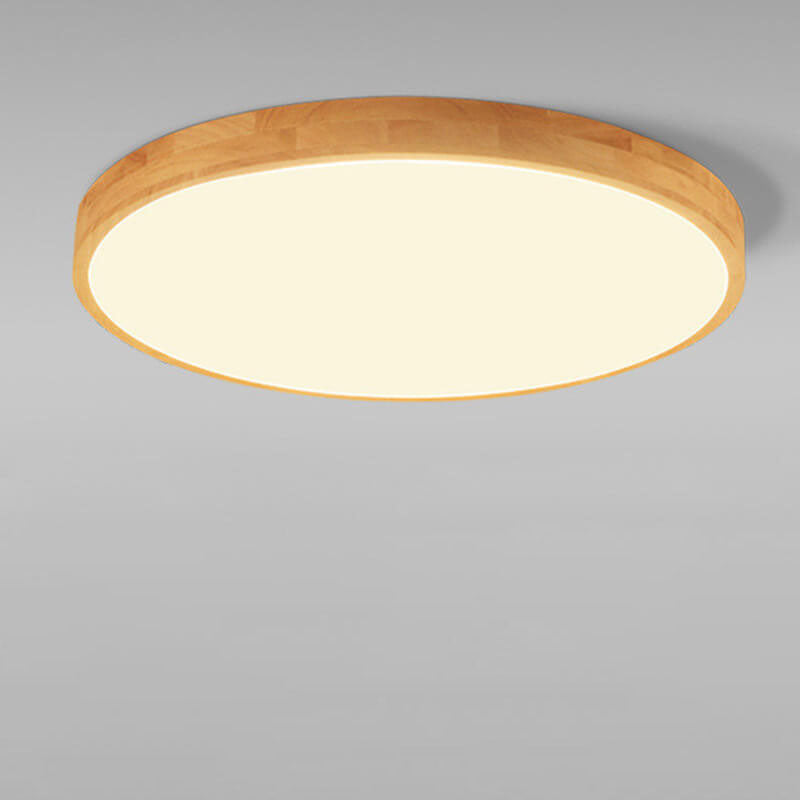 Ultra-Thin Wood LED Flush Mount Ceiling Light