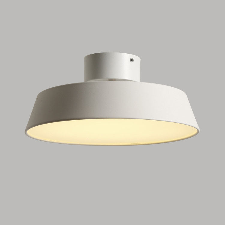 Flush Mount Ceiling Light Round Iron Acrylic Fixture for Bedroom