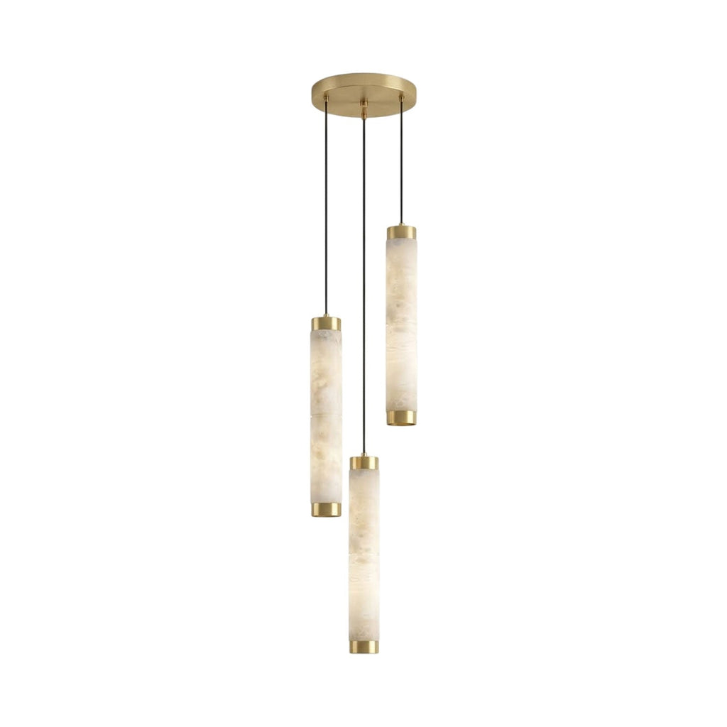 Aria Alabaster Pendant Lamp — Cylinder Spanish Alabaster Hanging Light