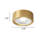 Ultra-Thin Copper LED Flush Mount Ceiling Light
