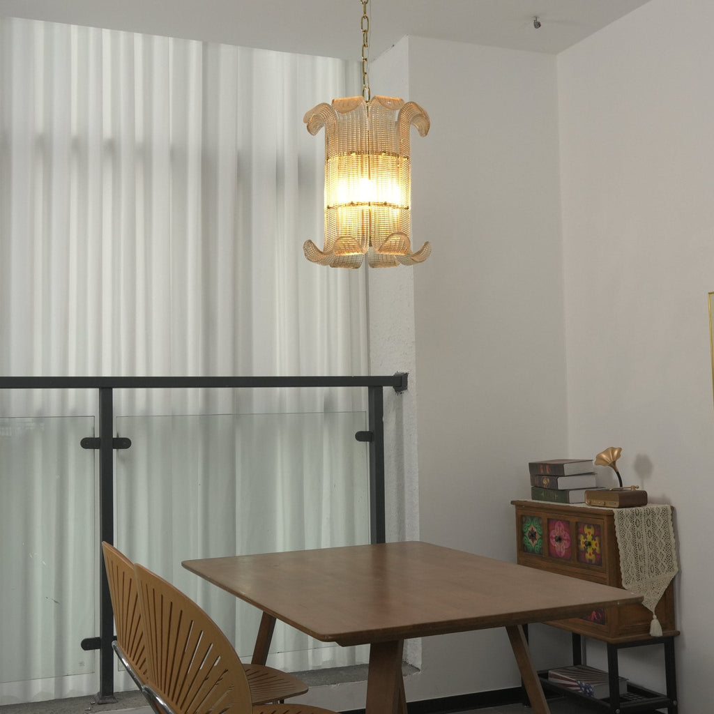Brasher Small Chandelier — Compact Glass Bubble Ceiling Light for Bedroom