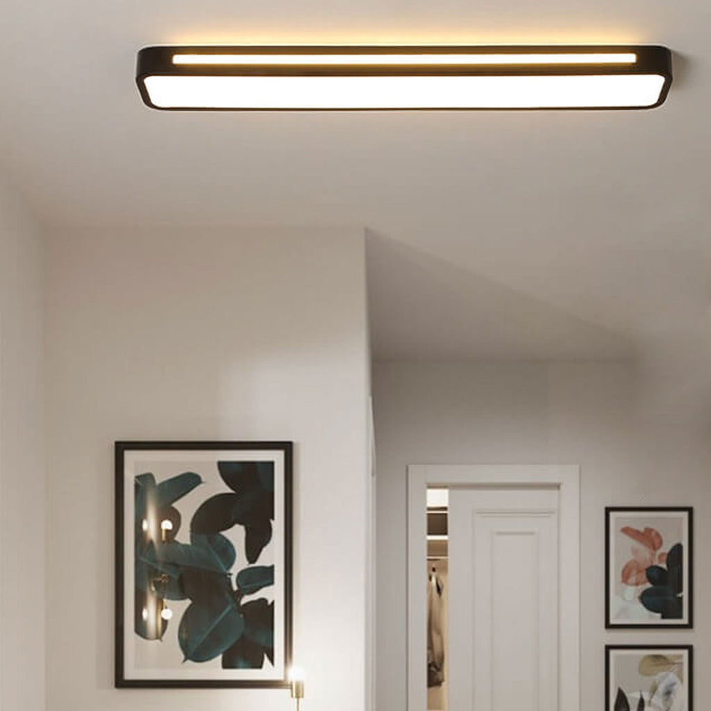 Linear LED Flush Mount Ceiling Light for Kitchen and Hallway