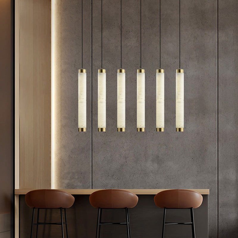 Aria Alabaster Pendant Lamp — Cylinder Spanish Alabaster Hanging Light