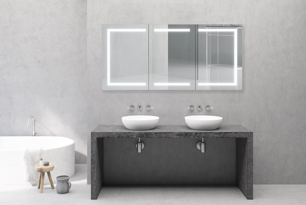 Europa III LED Bathroom Cabinet Mirror for primary bathroom | Halvern